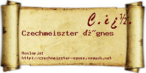 Czechmeiszter Ágnes névjegykártya